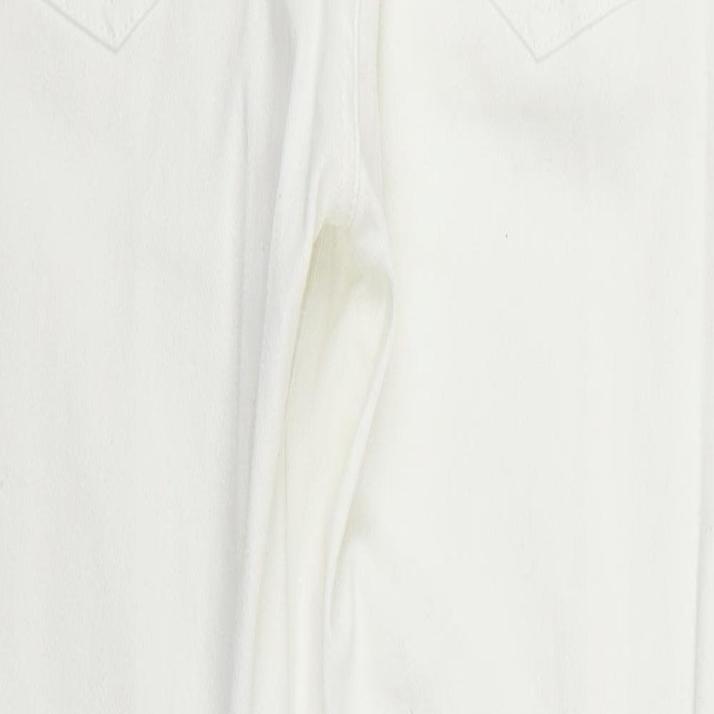 Denim & Co. Womens White Skinny Jeans Size 32 L29 in