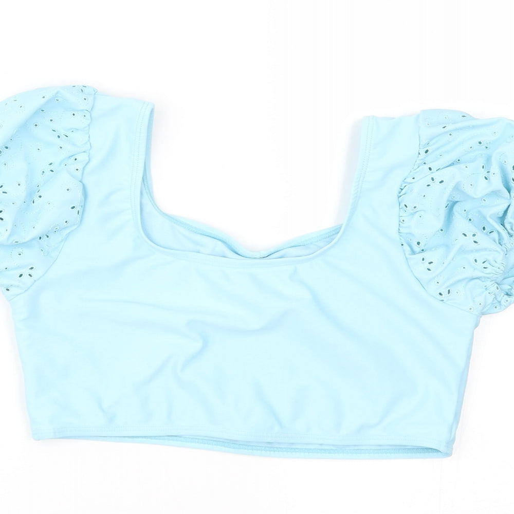 George Girls Blue Cropped Blouse Size 13-14 Years