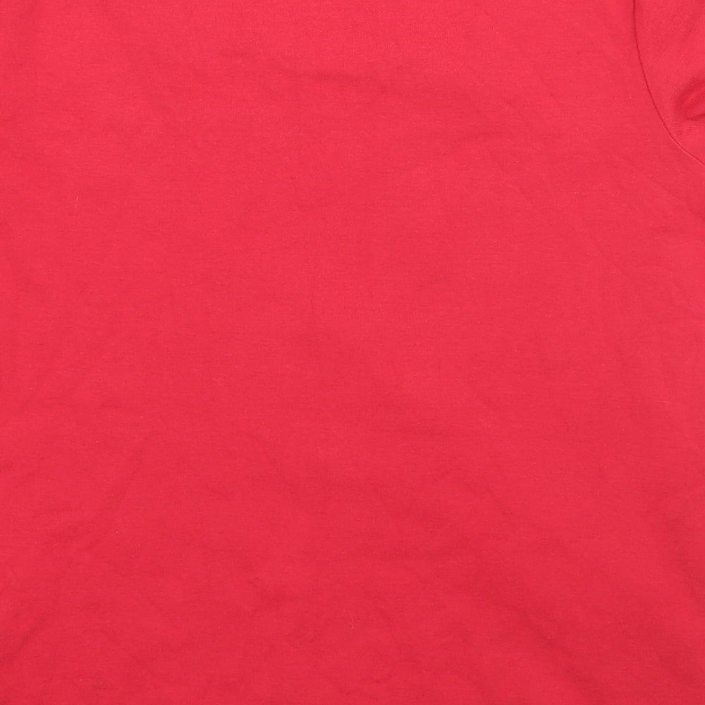 BM Womens Red Basic T-Shirt Size M