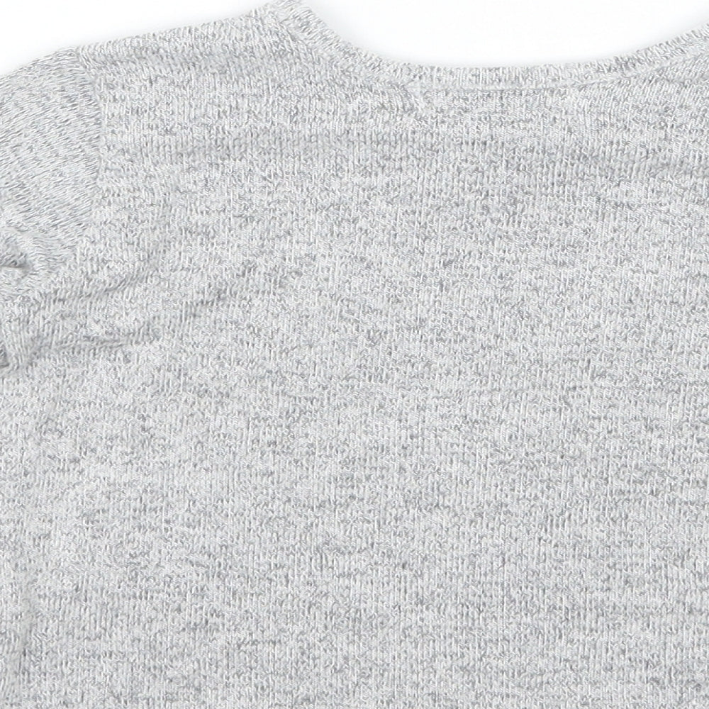 Primark Girls Grey Floral Basic T-Shirt Size 12-18 Months