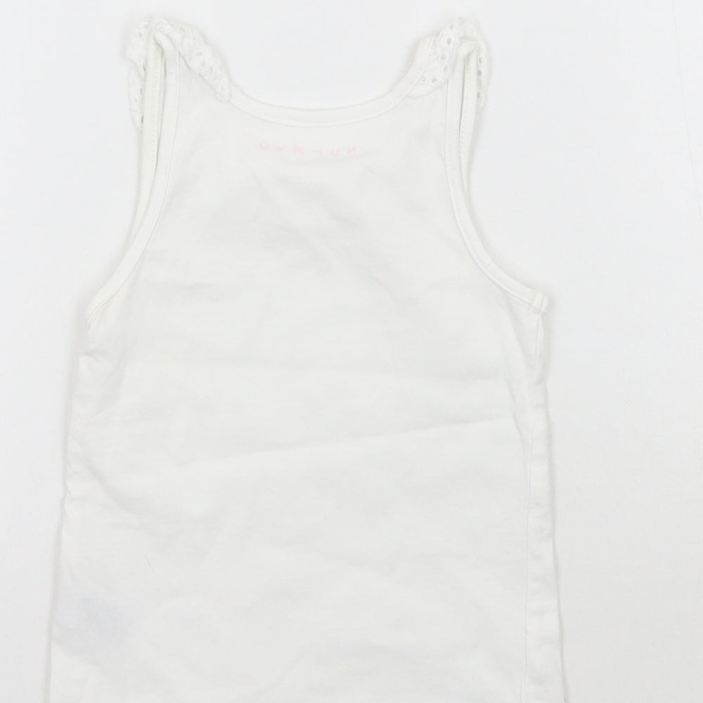 Nutmeg Girls White Basic Tank Size 2 Years