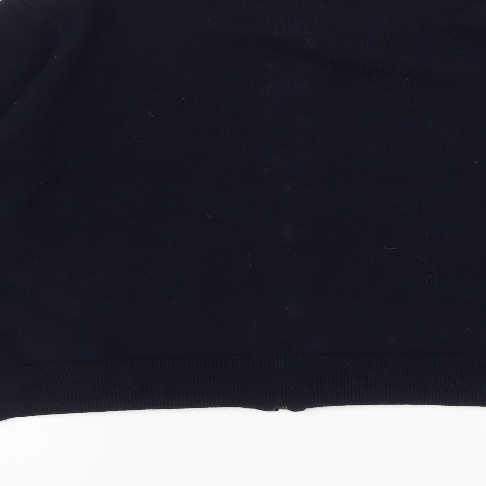 Topshop Womens Blue Full Zip Sweatshirt Size L