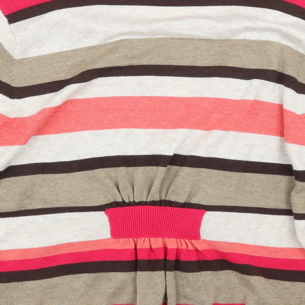 BHS Womens Multicoloured Striped Cardigan Jumper Size 16