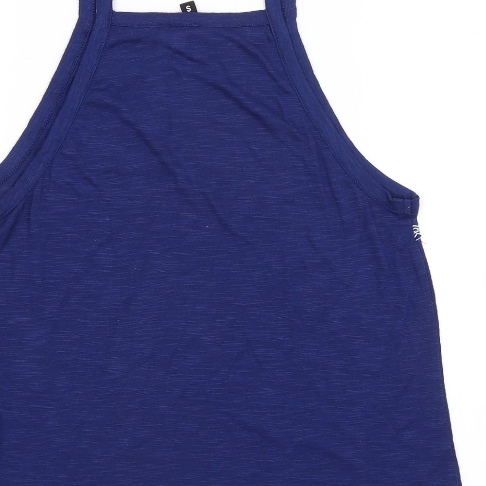 H&M Womens Blue Argyle/Diamond Basic Tank Size S