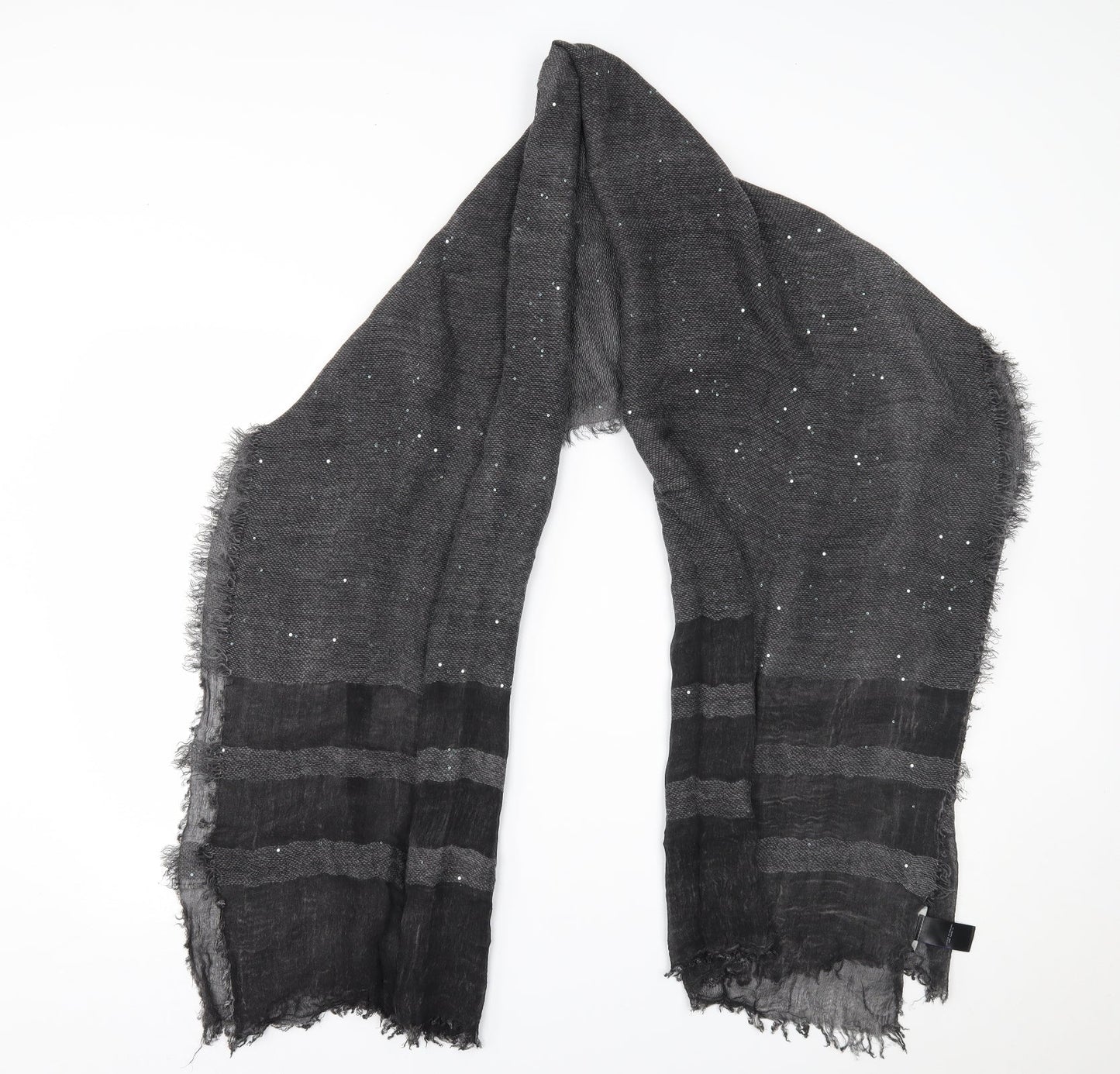 NEXT Womens Grey Striped Scarf