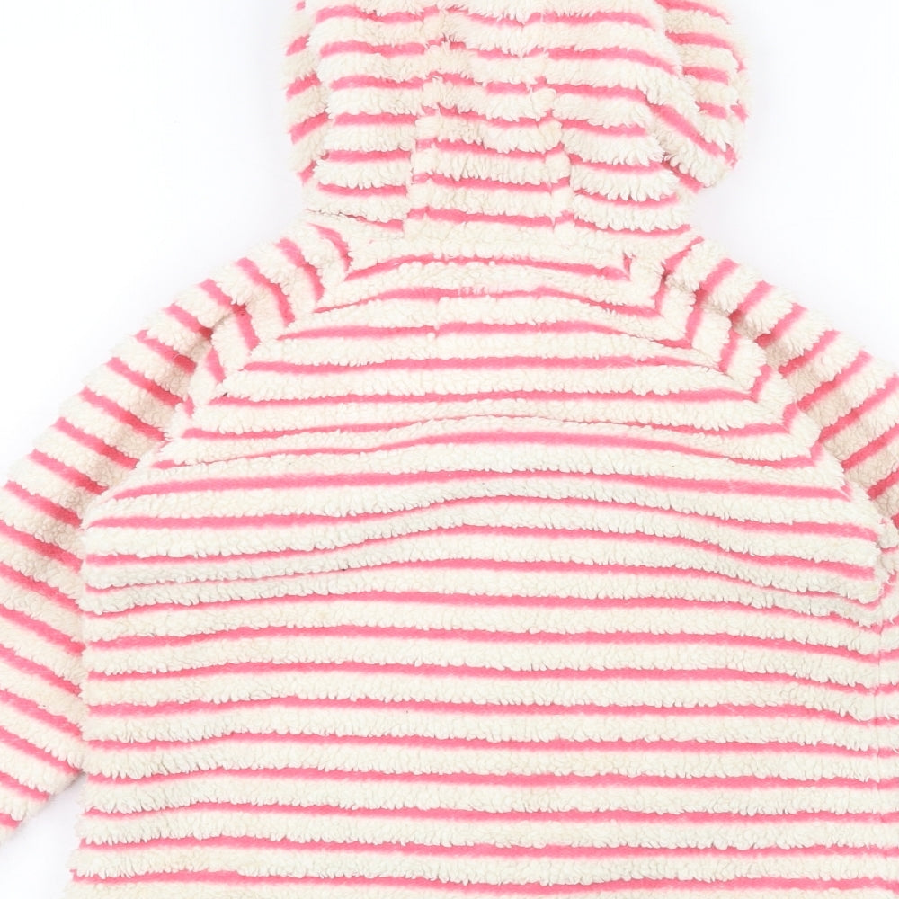 NEXT Girls White Striped Jacket Size 2-3 Years