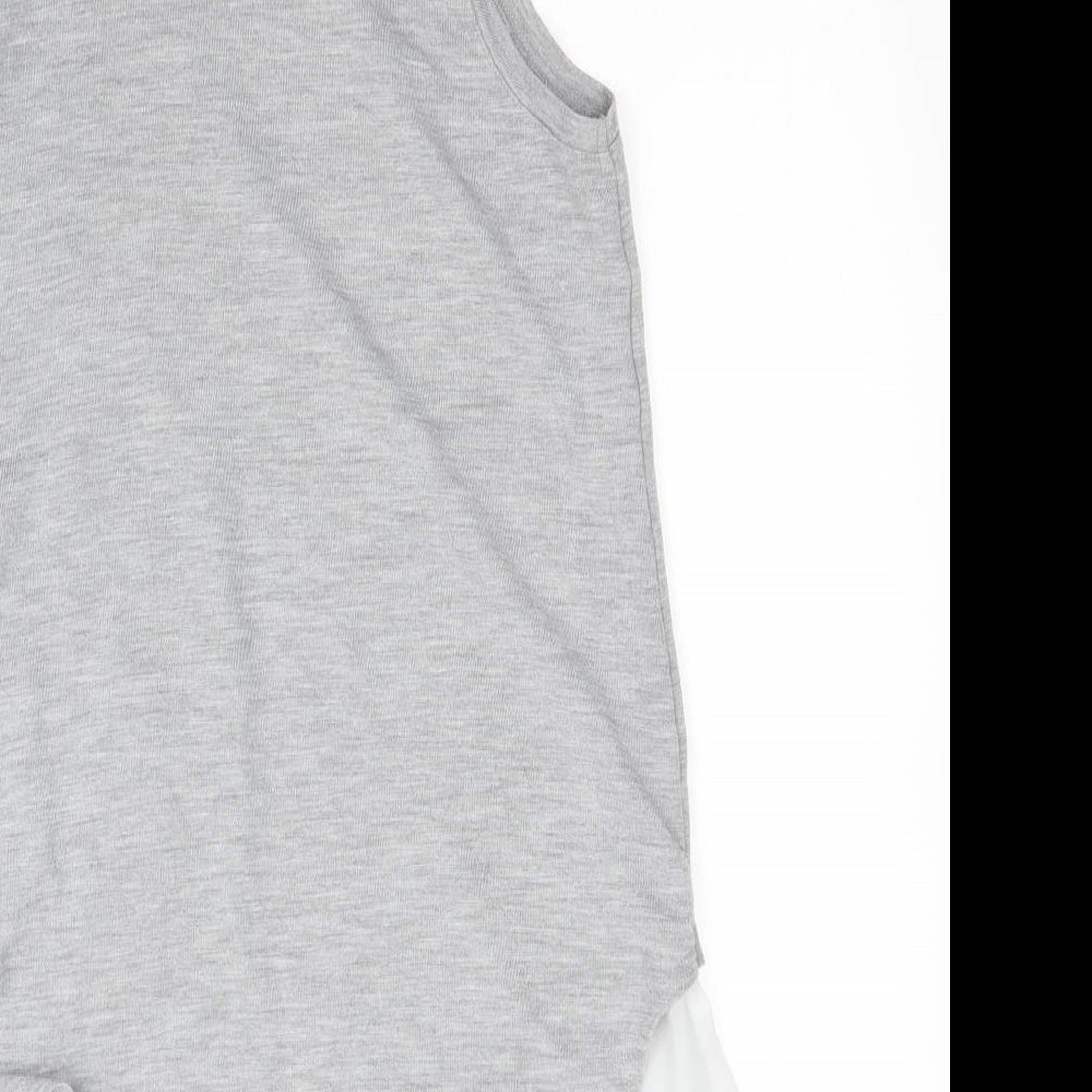 Select Womens Grey Basic T-Shirt Size 10