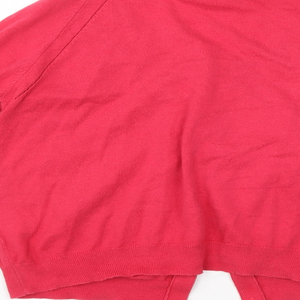 NEXT Womens Red Shrug Jumper Size 14