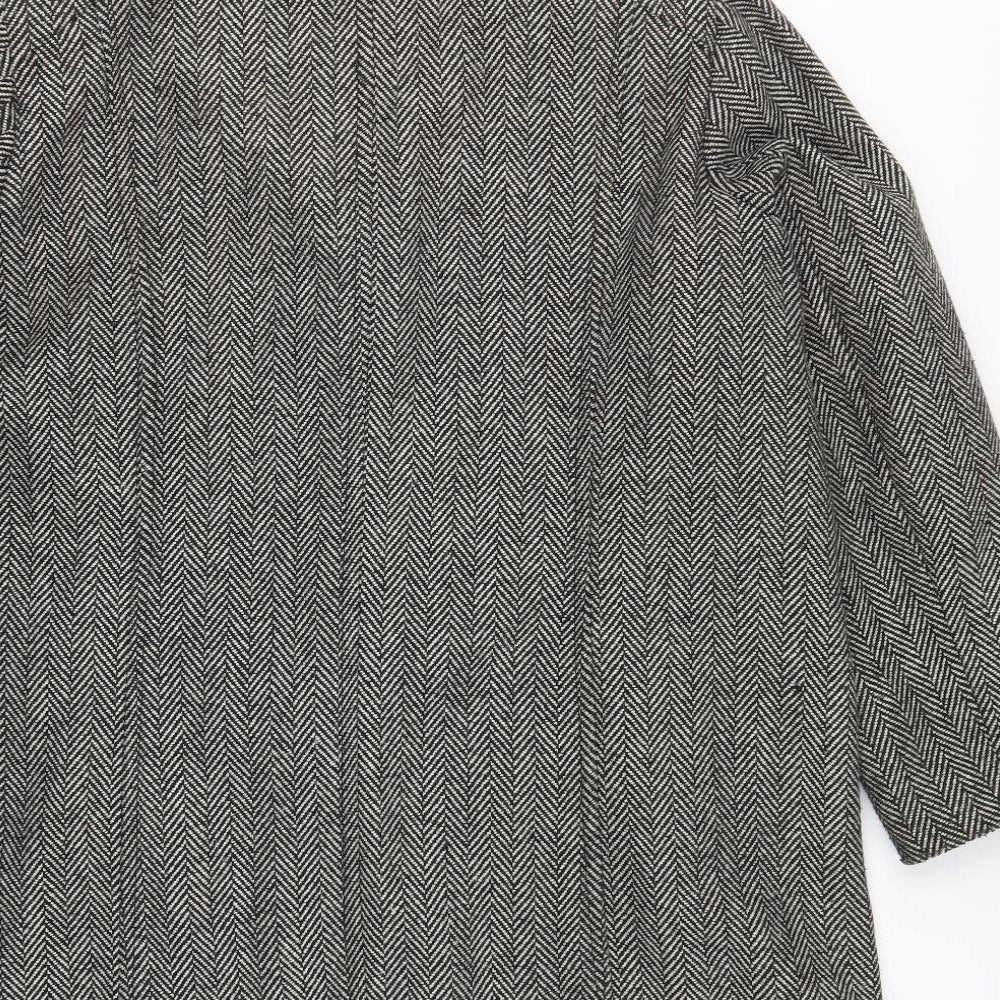 Special Collection Womens Grey Herringbone Pea Coat Coat Size 10