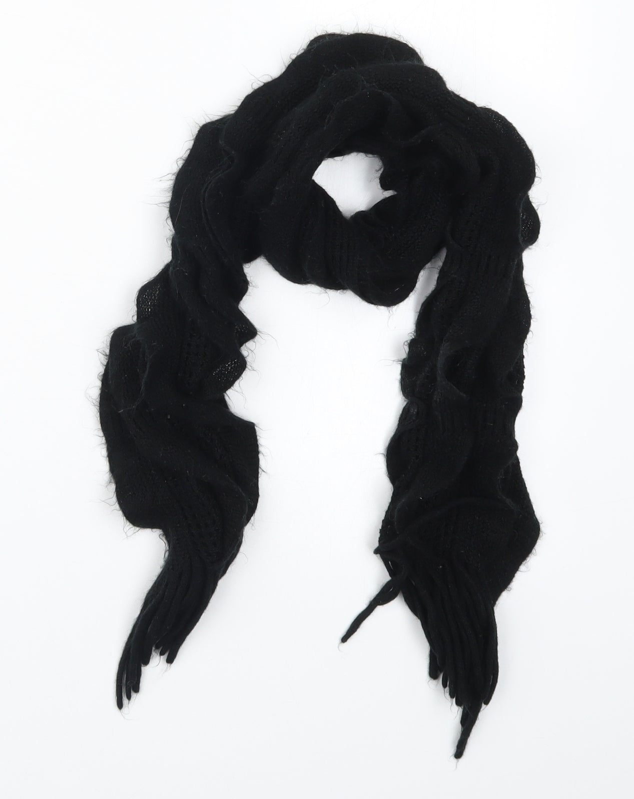 Preworn Womens Black Scarf