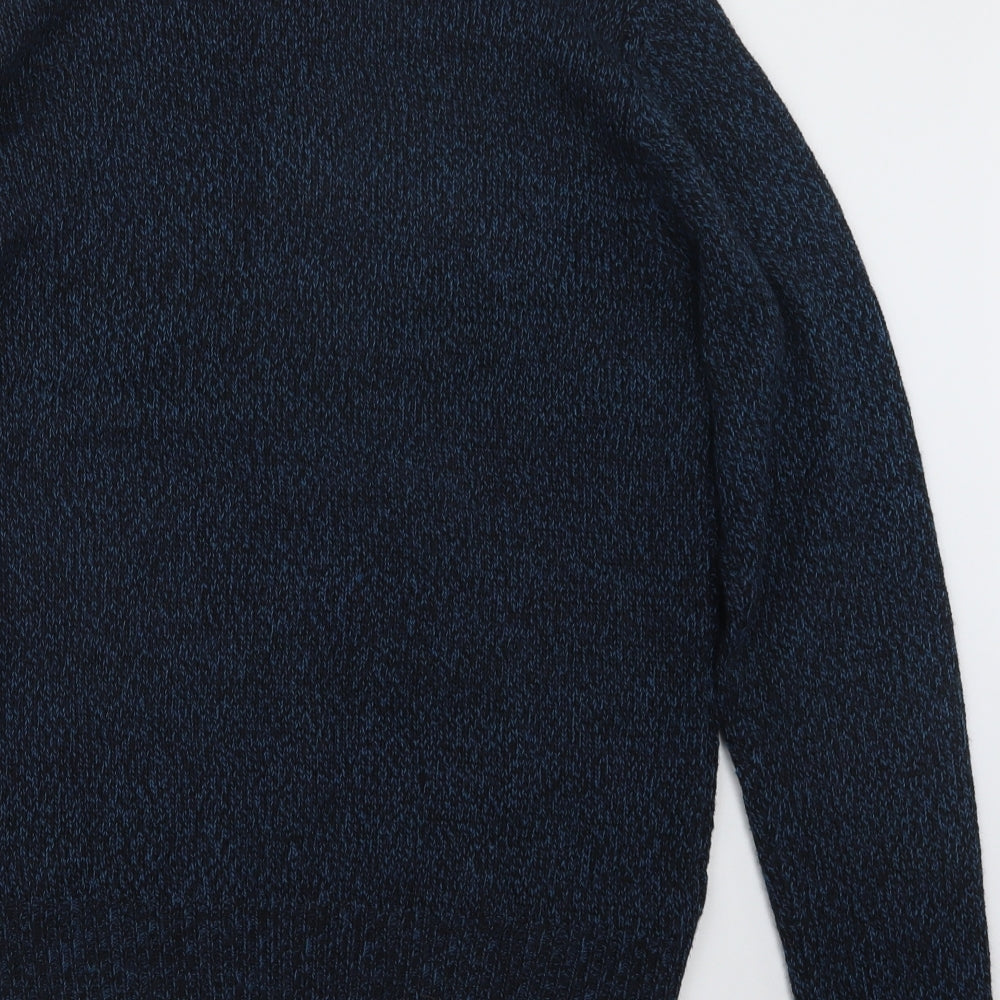 Studio Mens Blue Knit Pullover Sweatshirt Size M