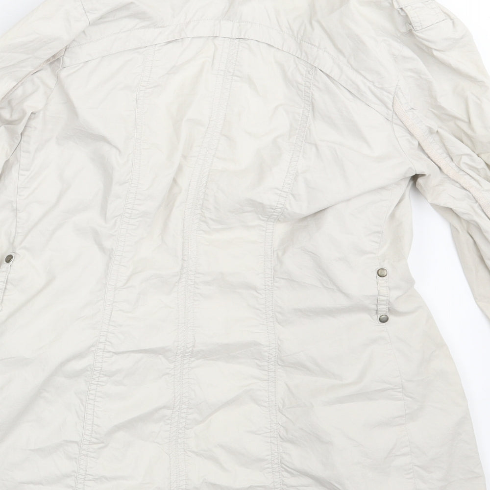 Stark Womens White Overcoat Coat Size 8