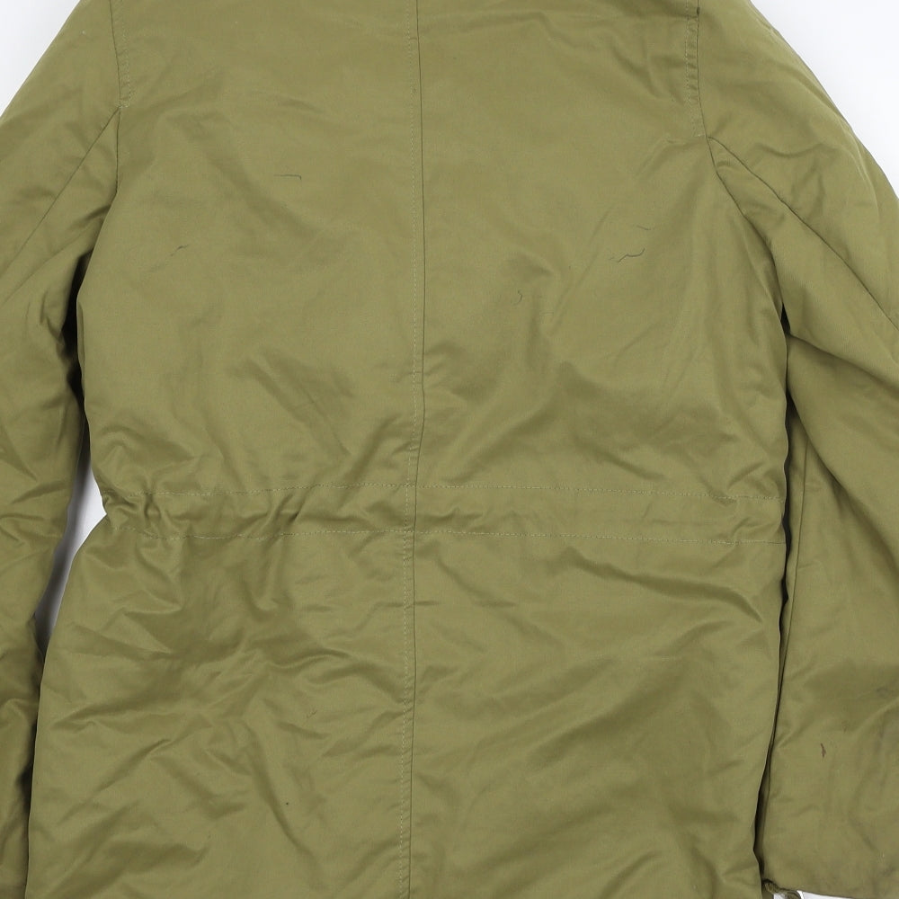 H&M Womens Green Parka Coat Size 4
