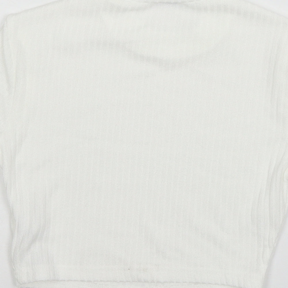 SheIn Womens White Jersey Basic T-Shirt Size XS