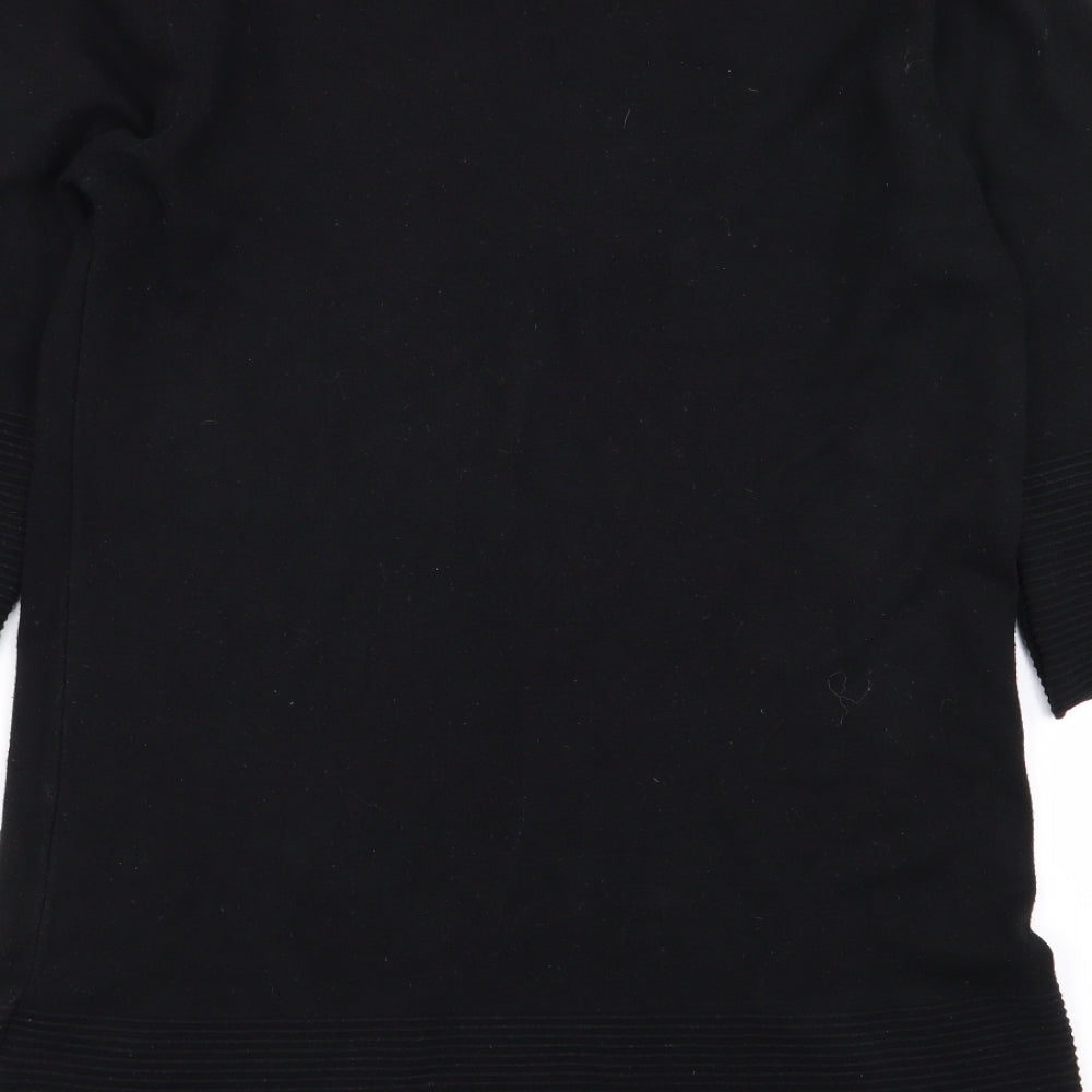 Sleek Chic Womens Black Jumper Dress Size M