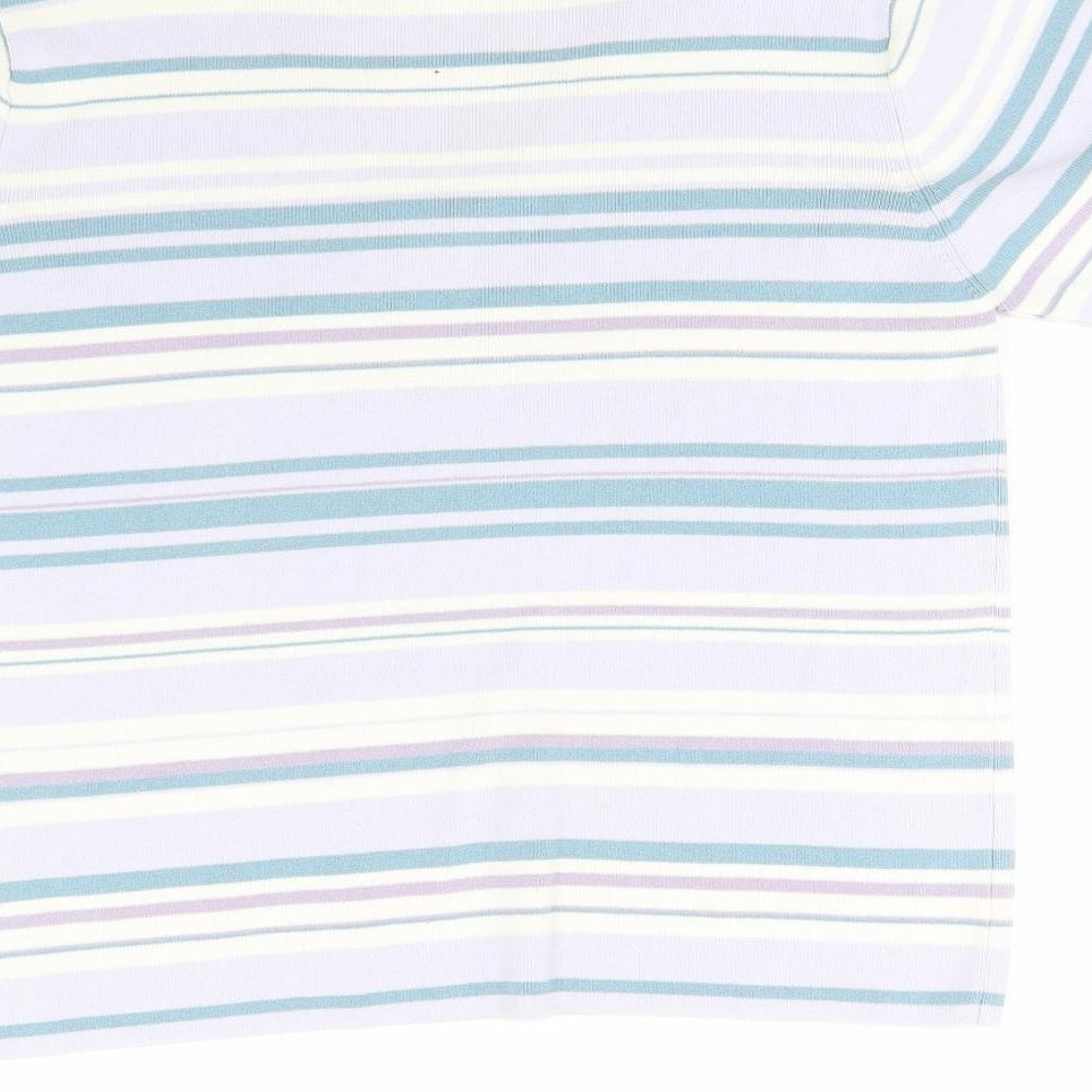 Casaman Womens Multicoloured Striped Knit Pullover Jumper Size S