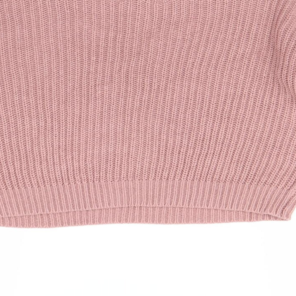 Missguided Womens Pink Knit Pullover Jumper Size M