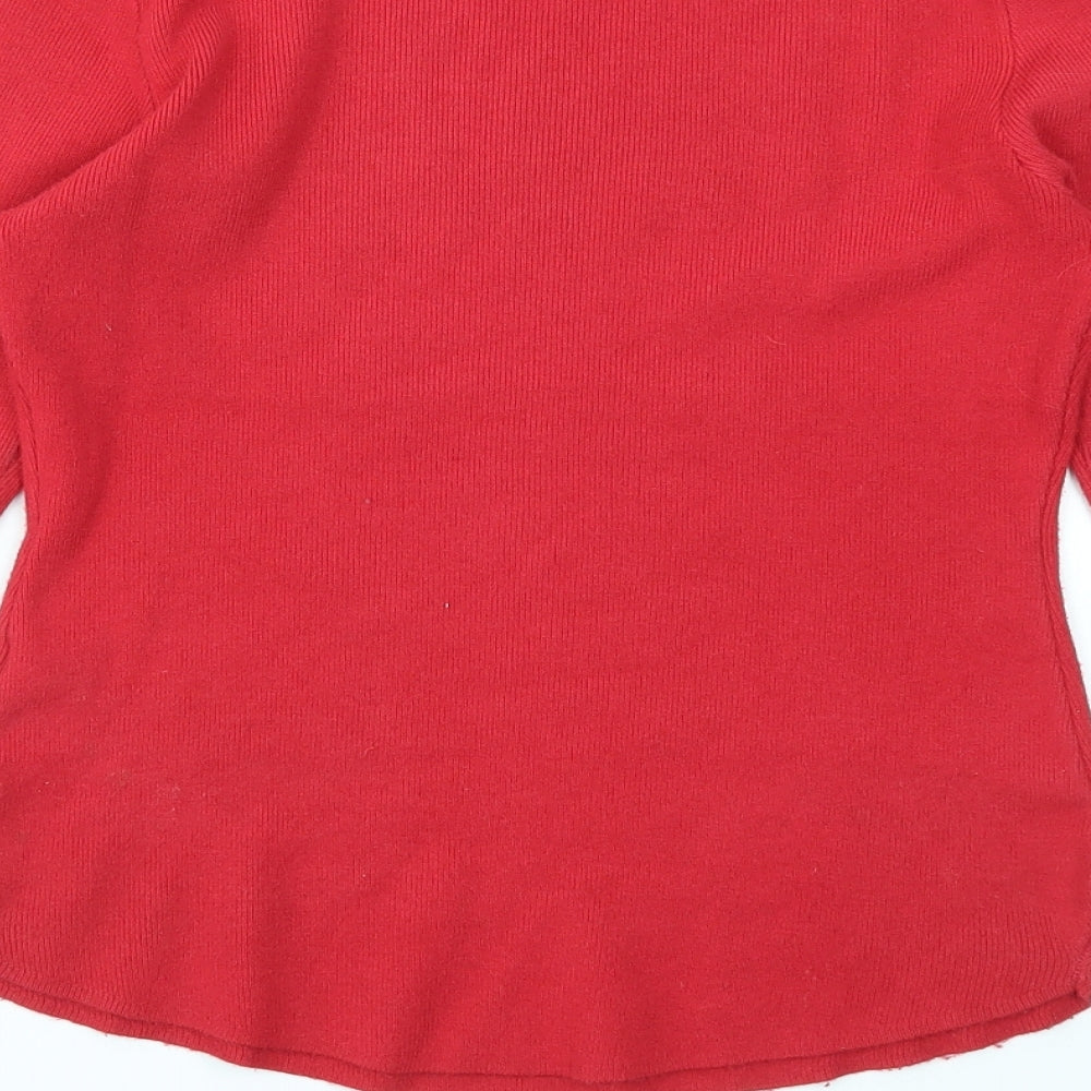 Sweewë Womens Red Pullover Jumper Size S
