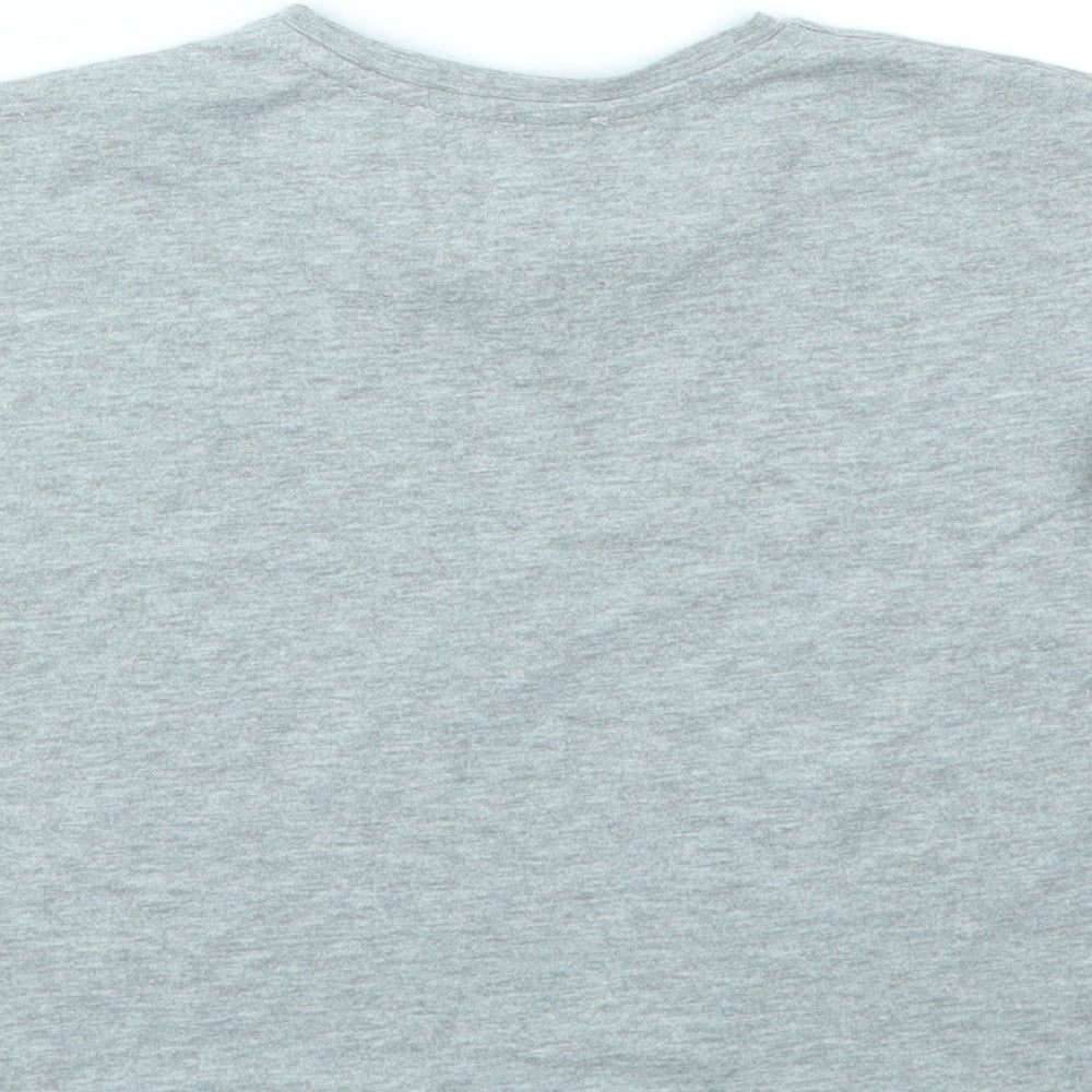 George Girls Grey Geometric Basic T-Shirt Size 10-11 Years