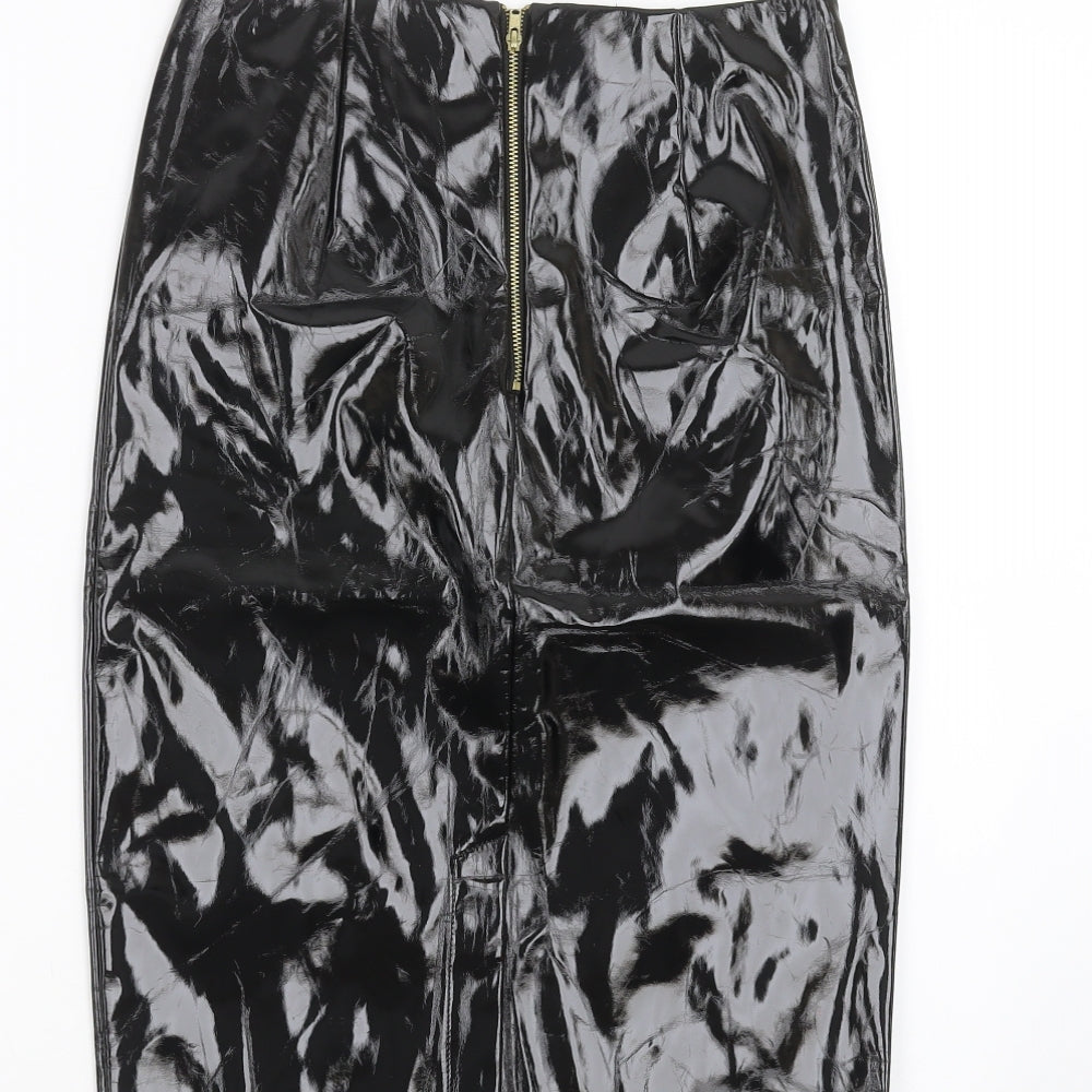 Topshop Womens Black Straight & Pencil Skirt Size 8