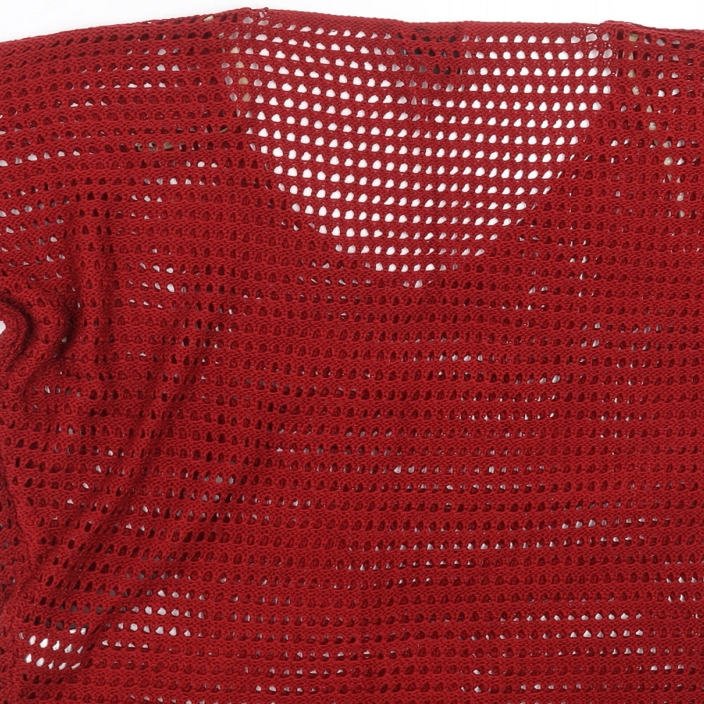 IZABEL Womens Red Knit Pullover Jumper Size 10