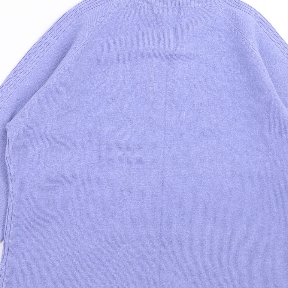 Filati Womens Blue Knit Pullover Jumper Size M
