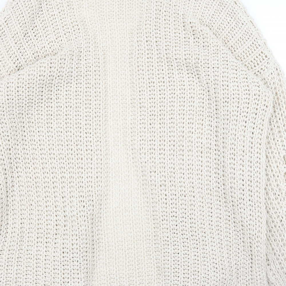 Nada del Riccio Womens Beige Cardigan Jumper Size L
