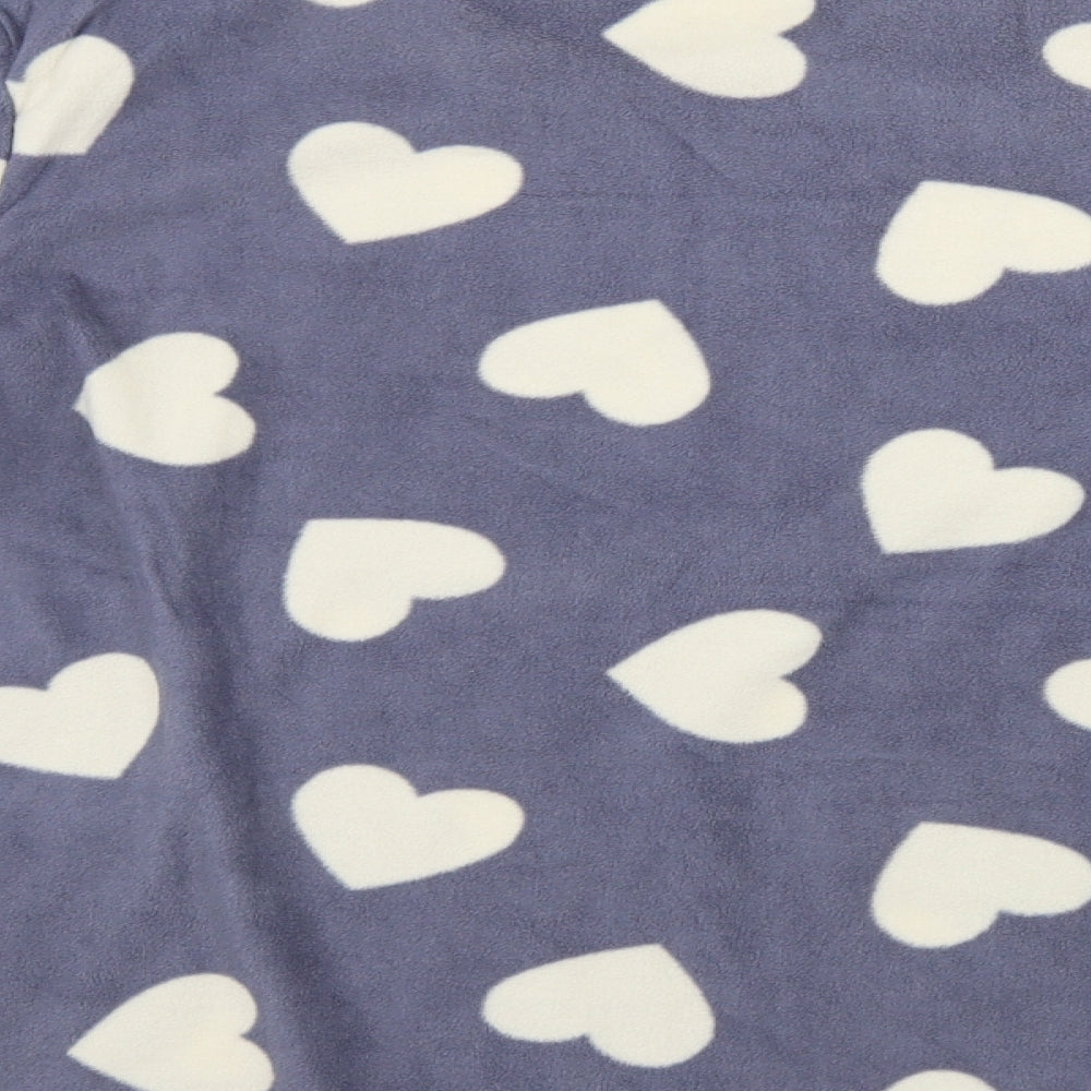 George Womens Grey Top Pyjama Top Size 14 - heart pattern