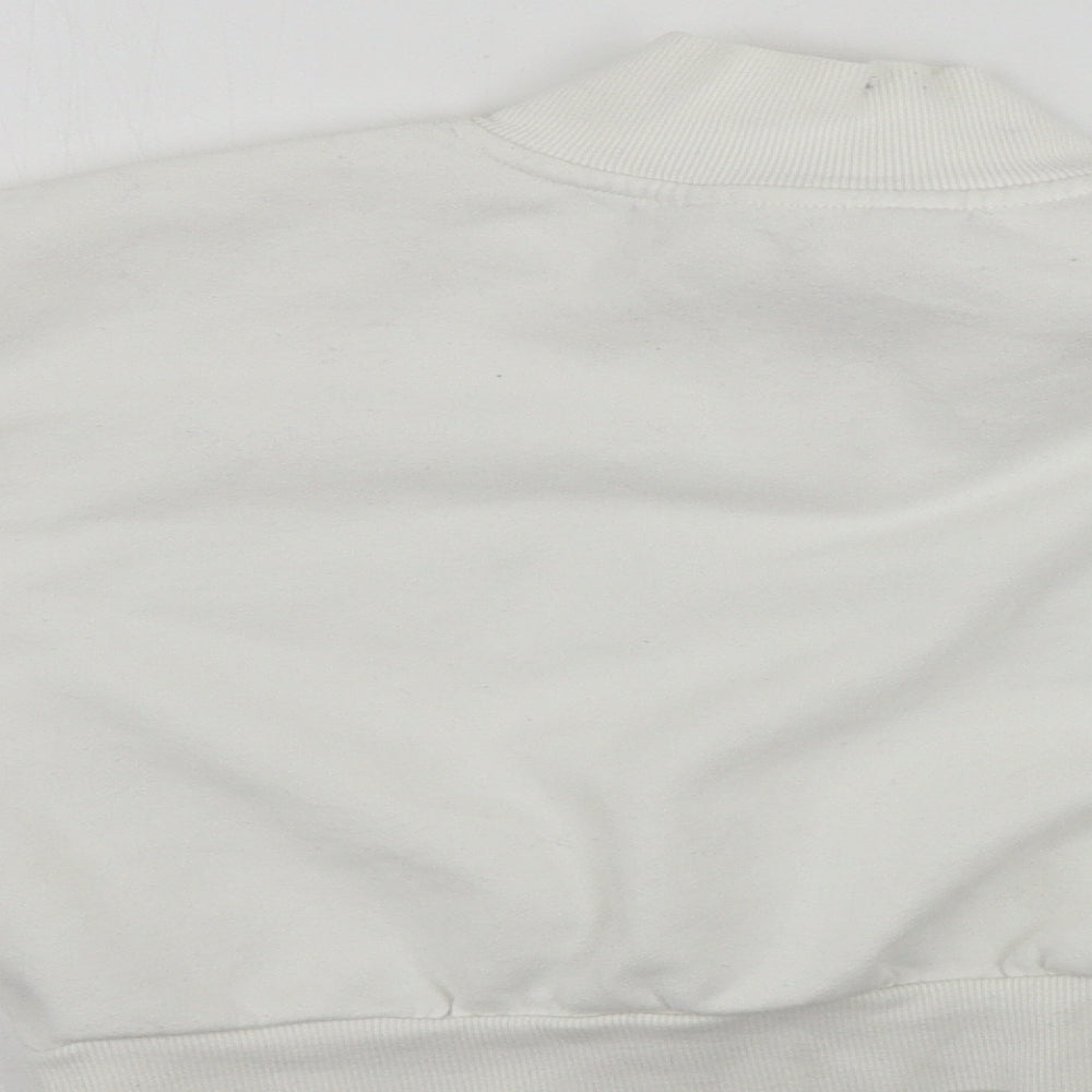 H&M Girls White Henley Jumper Size 9-10 Years