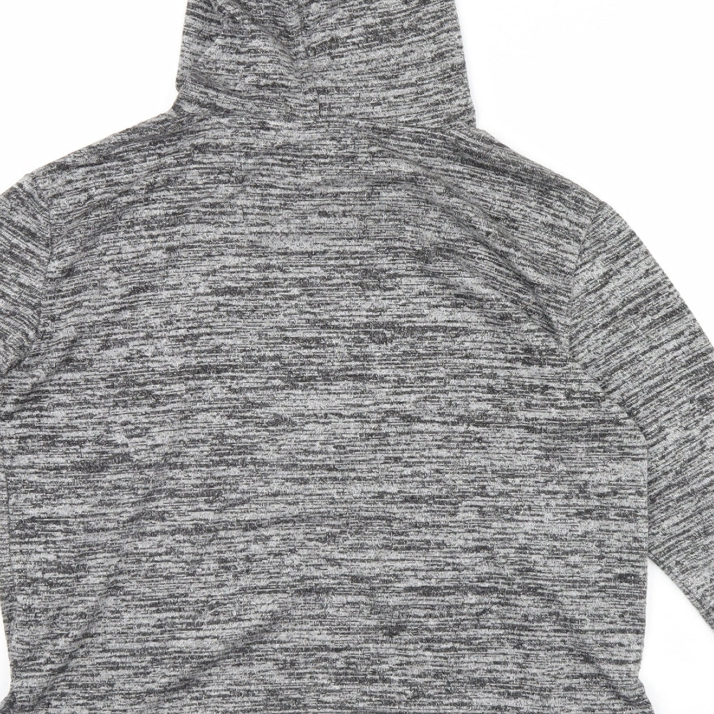 Avenue Womens Grey Pullover Hoodie Size S