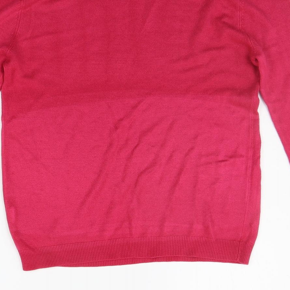 Intenso Womens Pink Pullover Jumper Size M