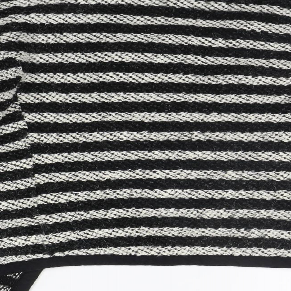 Lindex Womens Black Geometric Cardigan Jumper Size M