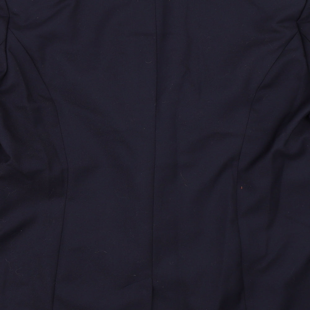 Business Solutions Womens Blue Jacket Blazer Size 16