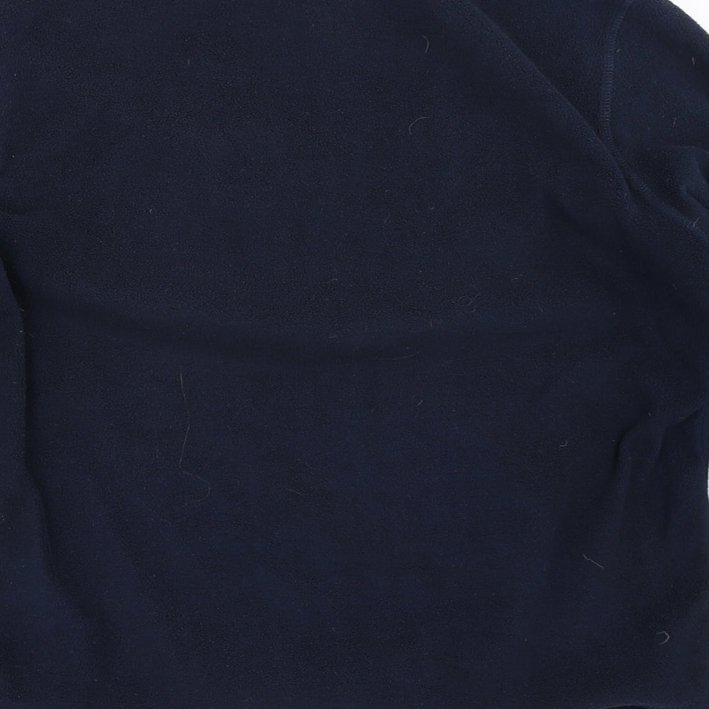 55Soul Womens Blue Fleece Henley Sweatshirt Size M