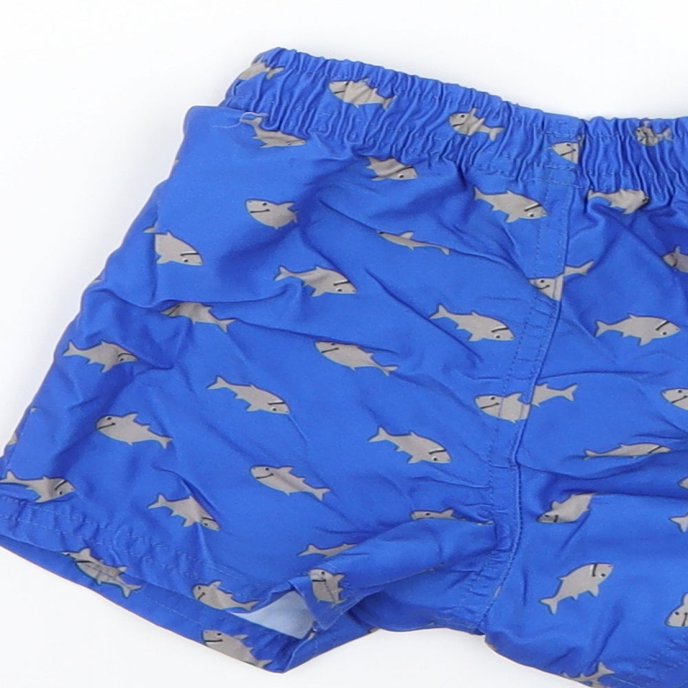 Primark Baby Blue Geometric Cropped Trousers Size 18-24 Months