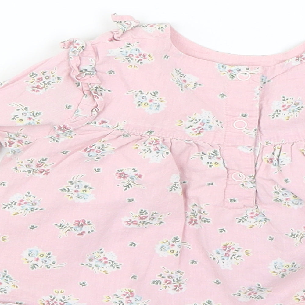 Monsoon Baby Pink Floral Fit & Flare Size 6-9 Months