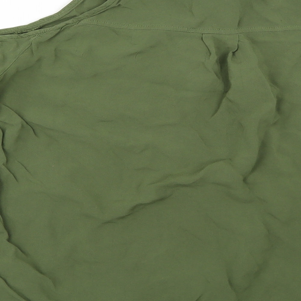 H&M Womens Green Basic Blouse Size 6