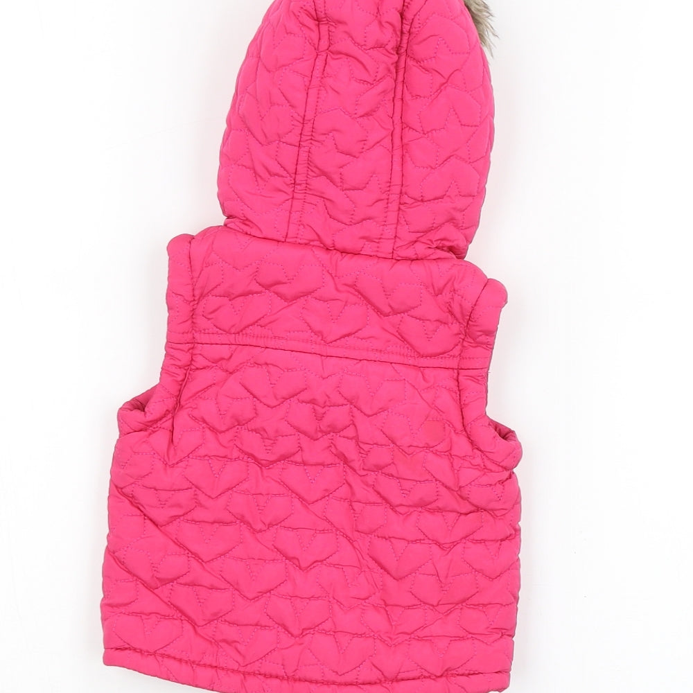 F&F Baby Pink Parka Coat Size 6-9 Months