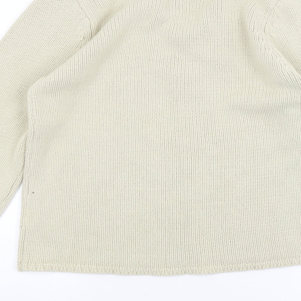 porteaporte Womens White Pullover Jumper Size L