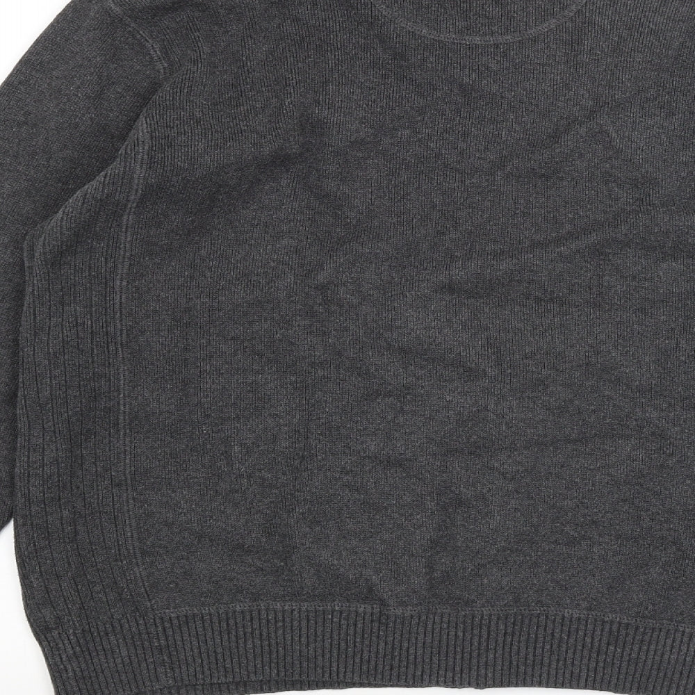 Atlantic Bay Mens Grey Pullover Jumper Size M