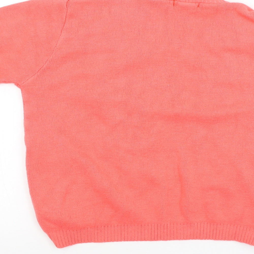 glimpse design Womens Orange Basic T-Shirt Size L