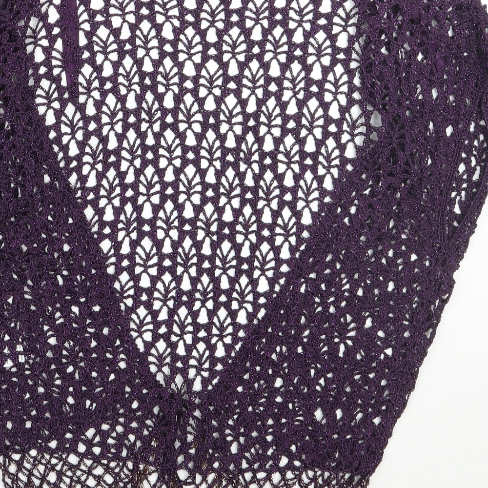 M&Co Womens Purple Cardigan Jumper Size M