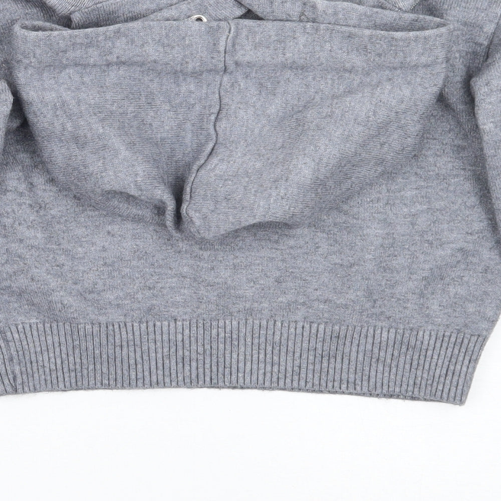 Primark Girls Grey Pullover Hoodie Size 7-8 Years