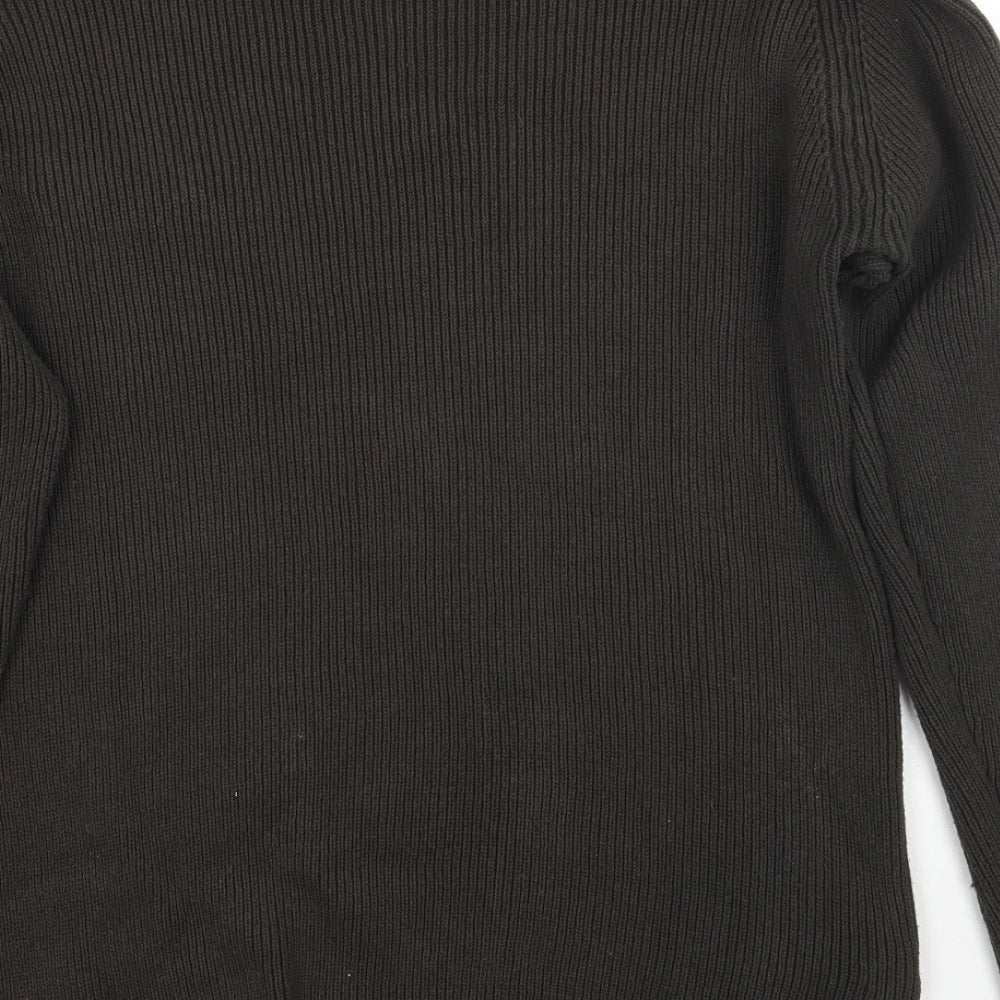 Brave Soul Mens Green Pullover Jumper Size L
