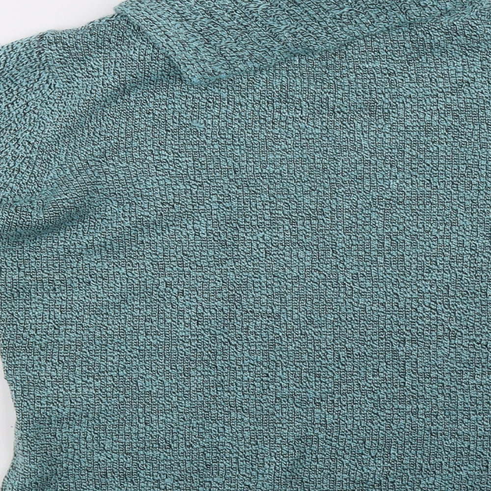 Bonmarché Womens Green Knit Pullover Sweatshirt Size S