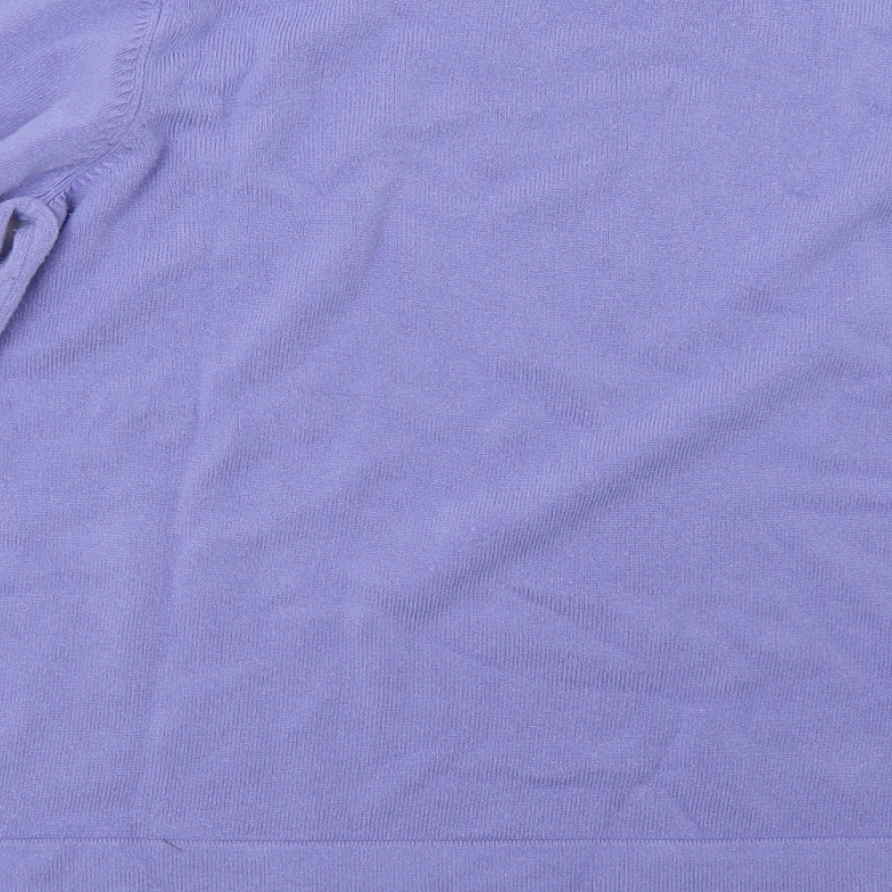 BM Collection Womens Purple Pullover Sweatshirt Size M
