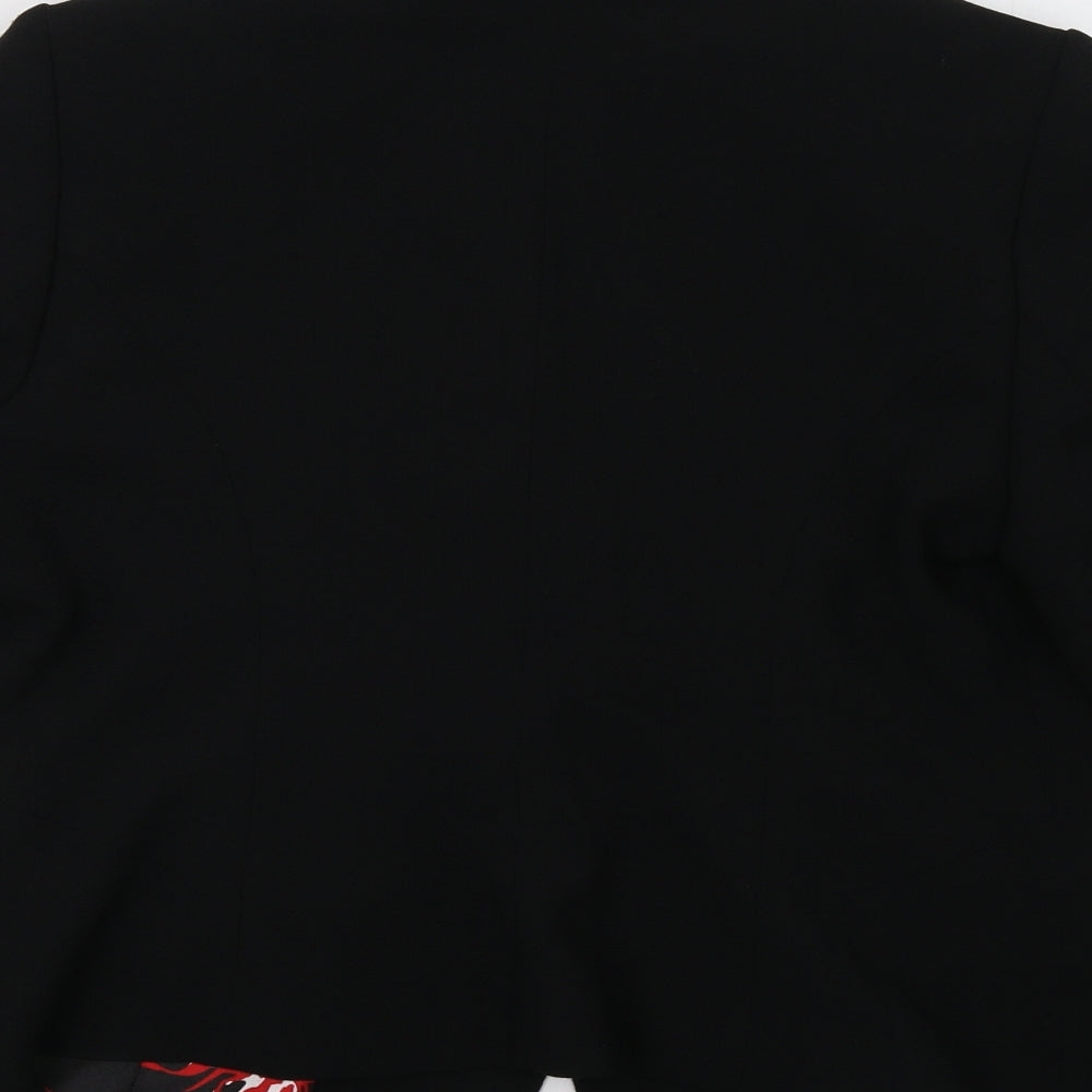 chianti Womens Black Jacket Blazer Size 14