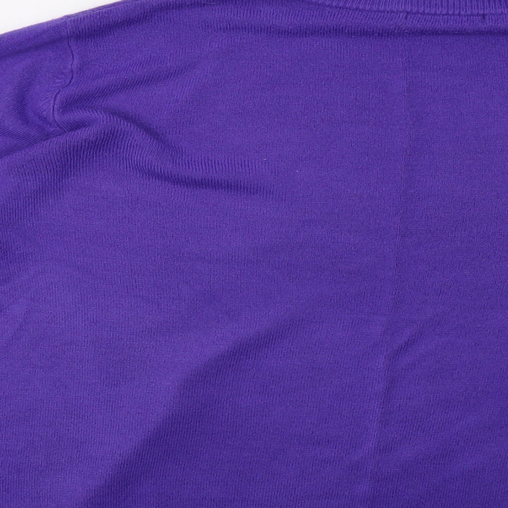 bm Womens Purple Knit Pullover Sweatshirt Size L