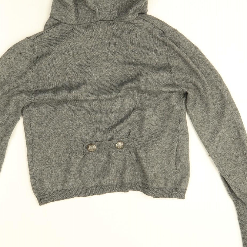 Promod Womens Grey Cardigan Jumper Size S - badge