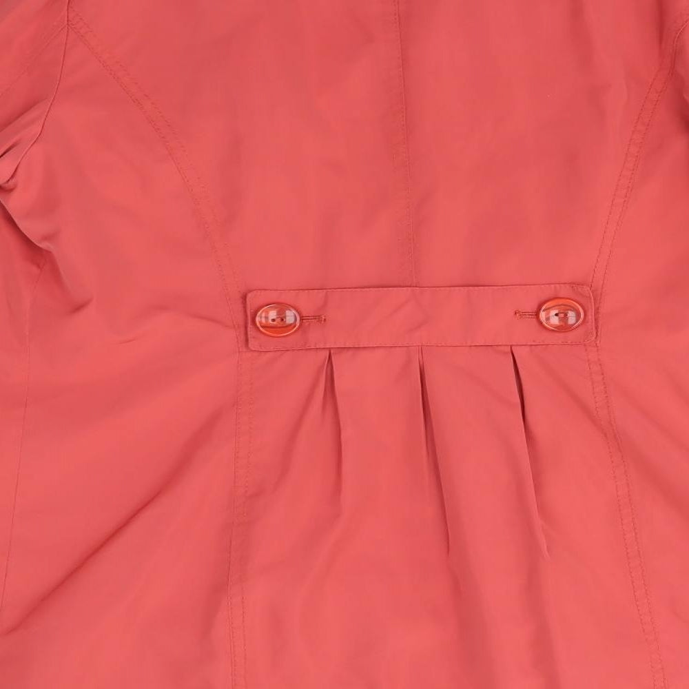 Per Una Womens Orange Overcoat Coat Size 14